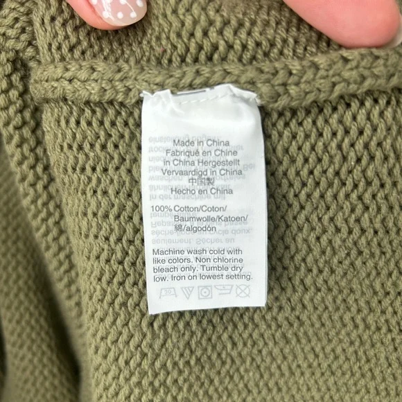J.Crew Olive Green Cotton Crewneck Sweater Size Small - Picture 4 of 4